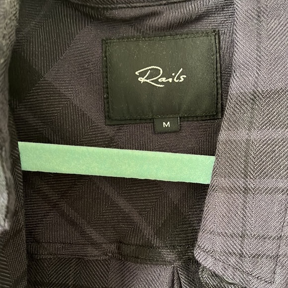 Rails M navy and black button up - Picture 2 of 4